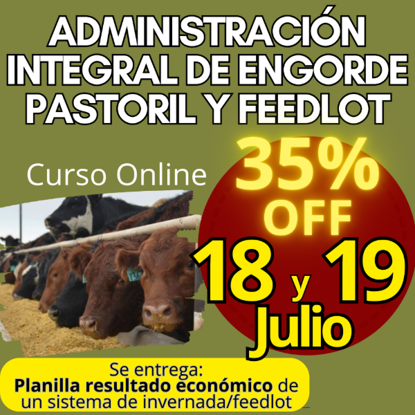 Producto - Curso Online: Administración Integral de Engorde Pastoril y Feedlot