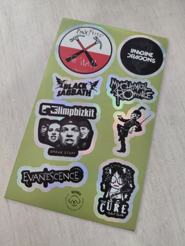 Producto - Planchitas de stickers - Música #002