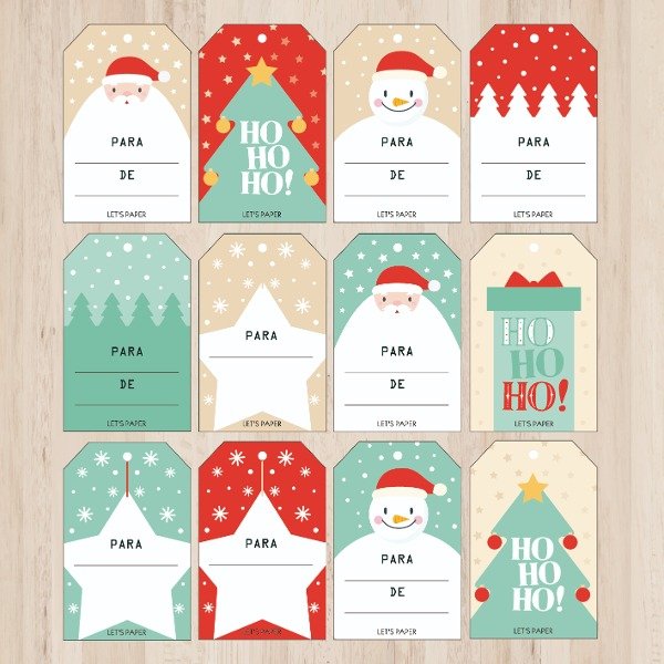 Producto - IMPRIMIBLE - Tags Navidad