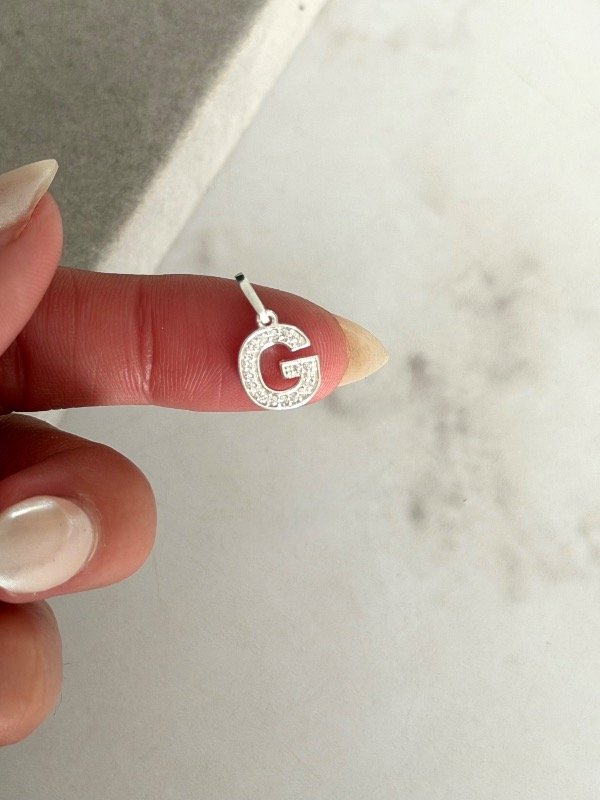 Producto - Dije letra G micropave - 1