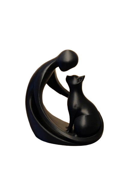 Producto - Escultura Abrazo Humano y Gato