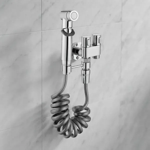 Producto - Duchador Bidet De Mano Premium Plata Cromado Con Doble Comando - 4