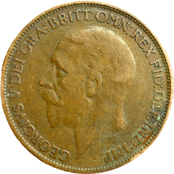 Producto - Reino Unido 1 Penny 1927 Rey Jorge V Km#826 VF - 1