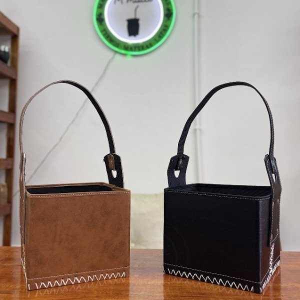 Producto - Canasta matera de eco cuero