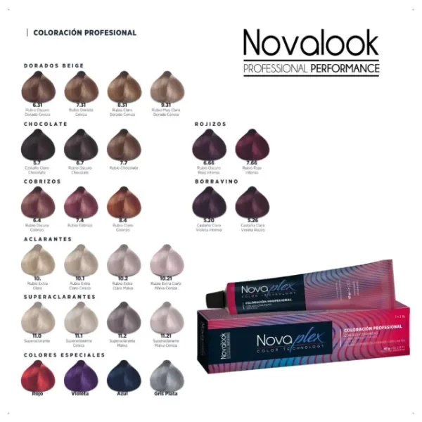 Producto - Tintura Novalook Pomo x 60 gr (Tono 7.66).