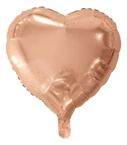 Producto - Globo corazón 10" (25cm) color rosa gold x10un