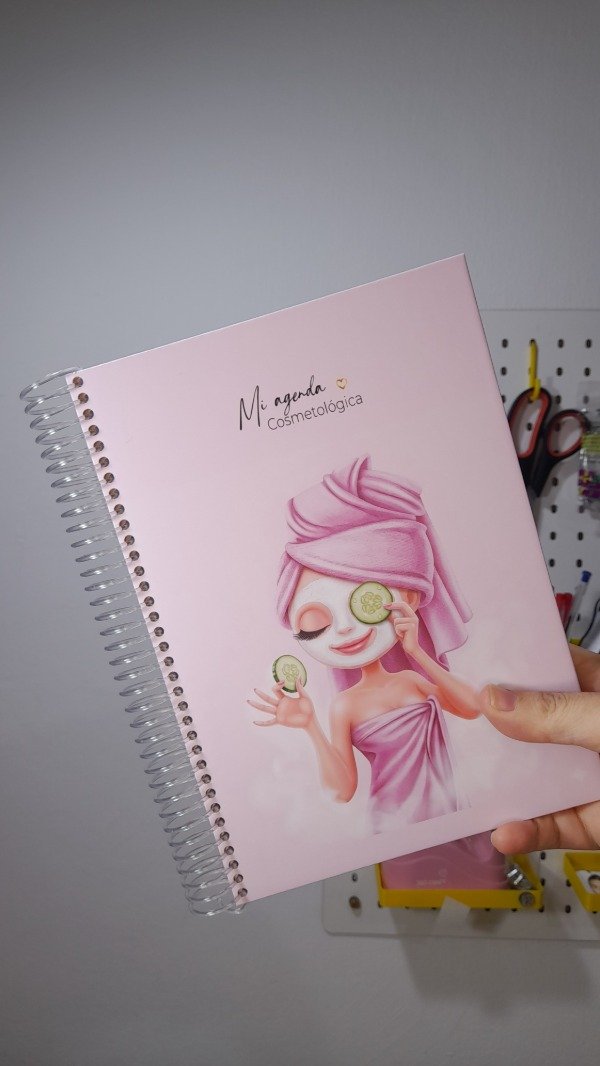 Producto - Agenda Fichas Cosmetológicas tapa Rosa