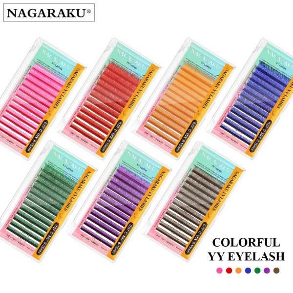 Producto - Pestañas MIX (8-14mm) YY de colores - Nagaraku