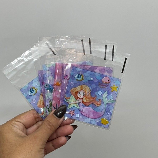 Producto - Bolsitas con adhesivo sirena 25 unidades 7x10cm