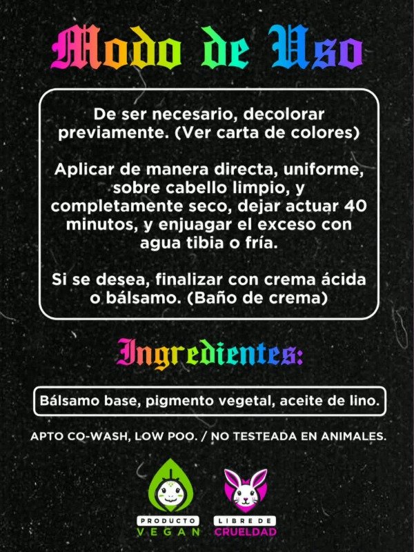 Producto - Tintura Violeta Vegana Fantasia - Marca Purple Hell - 1