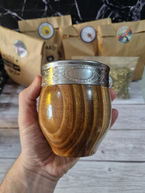 Producto - Mate Imperial de Algarrobo Laqueado con Virola de Alpaca - 5