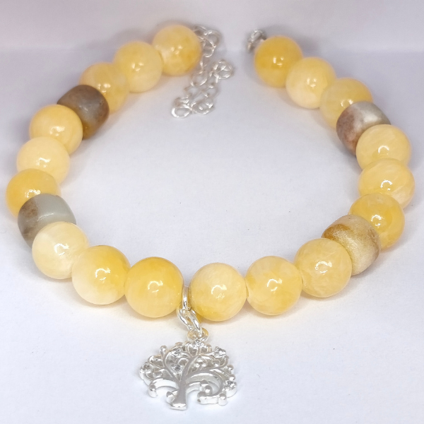 Producto - Pulsera Piedras Jade Amarillo (8mm)