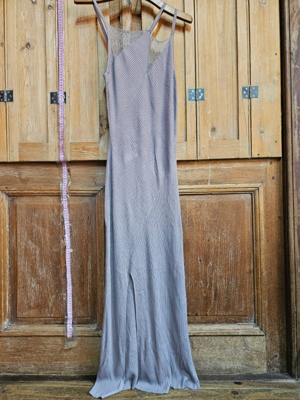 Producto - Vestido Zara Gris Largo t.M