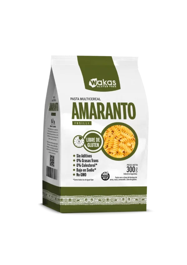 Producto - Fideos Fusilli Amaranto SIN GLUTEN 300gr Wakas