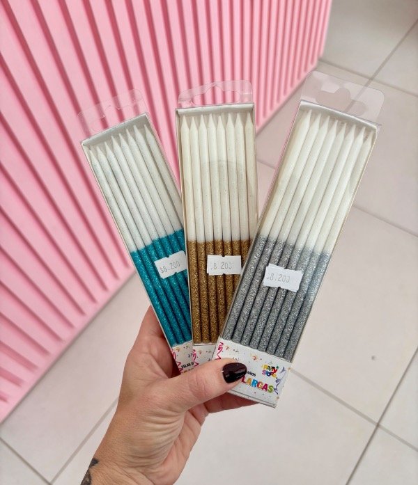 Producto - Velas bicolor gibre surtido x 16u