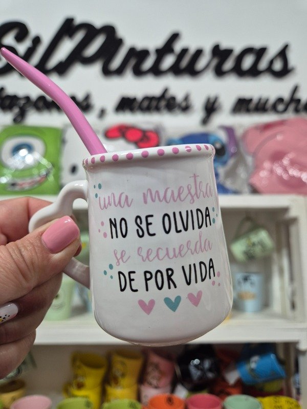 Producto - Mate para seño Una maestra no se olvida
