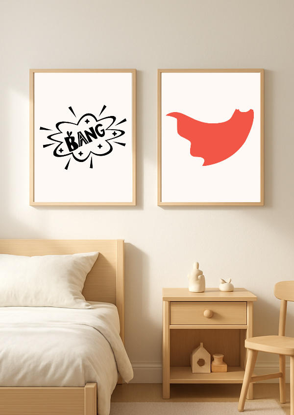 Producto - Láminas decorativas superhéroe Bang