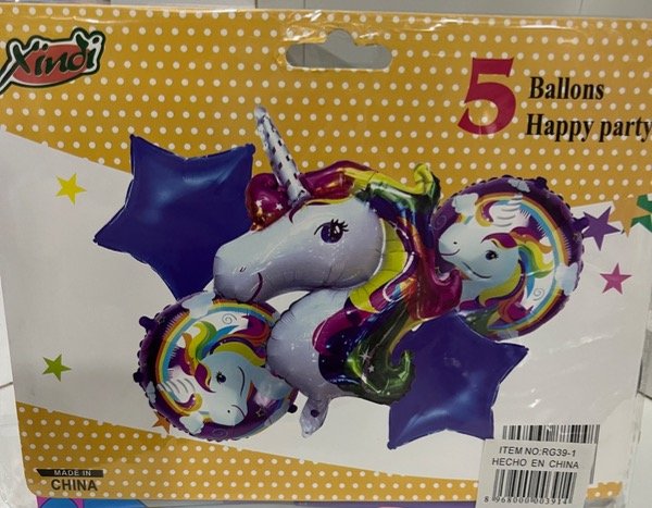 Producto - SET DE GLOBOS UNICORNIOS