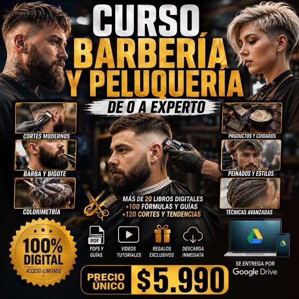 Producto - CURSO DIGITAL - BARBERÍA Y PELUQUERÍA PRO