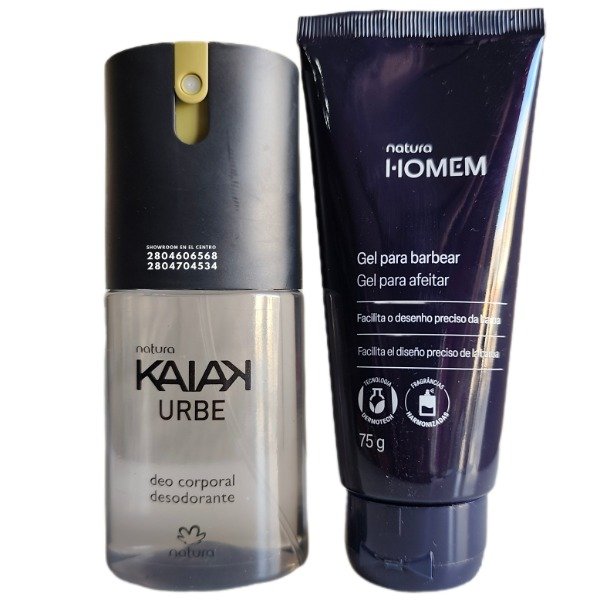 Producto - Gel de barbear+ desodorante en spray perfumado 100ml