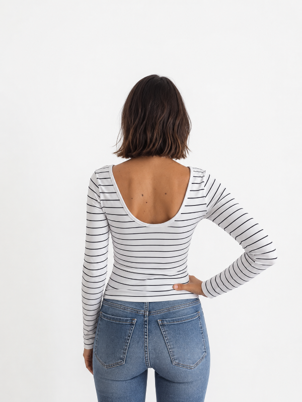 Producto - Remera M.Larga Push Up Rayada T2 - 4