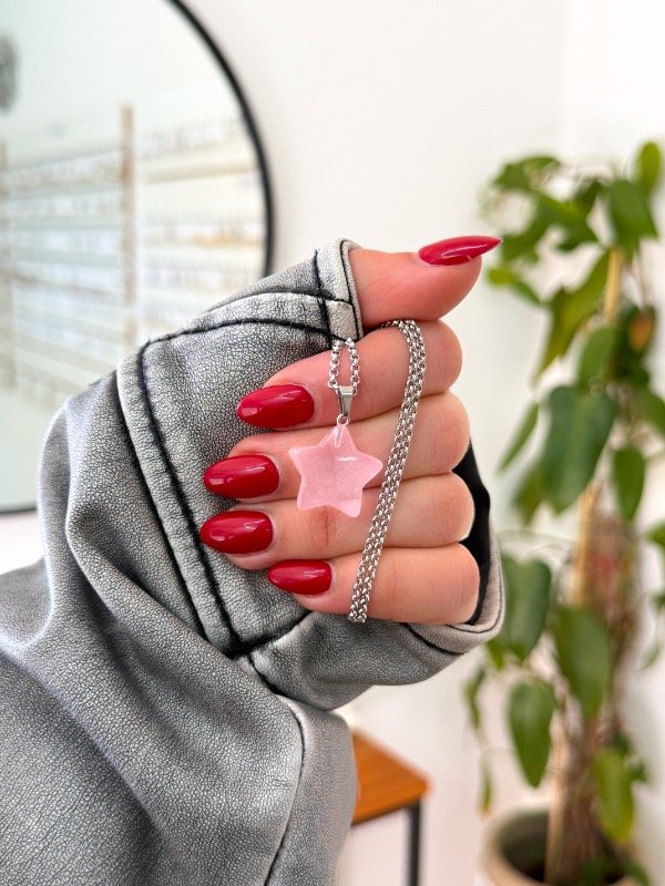 Producto - Cadenita acero quirúrgico estrella rosa