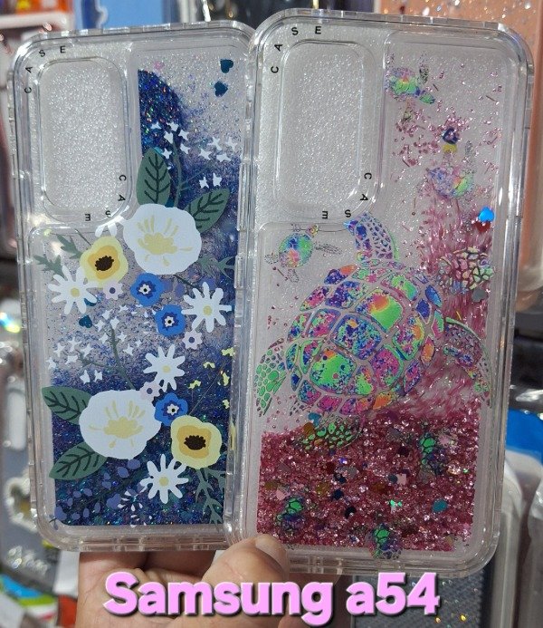Producto - Fundas diseño glitter con agua reforzadas. Samsung a54