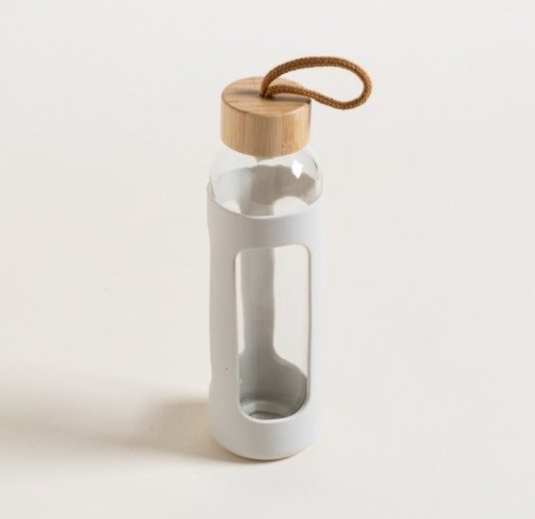 Producto - BOTELLA TAPA BAMBOO Y FUNDA DE SILICONA THIRD CREAM 500 ML - 0