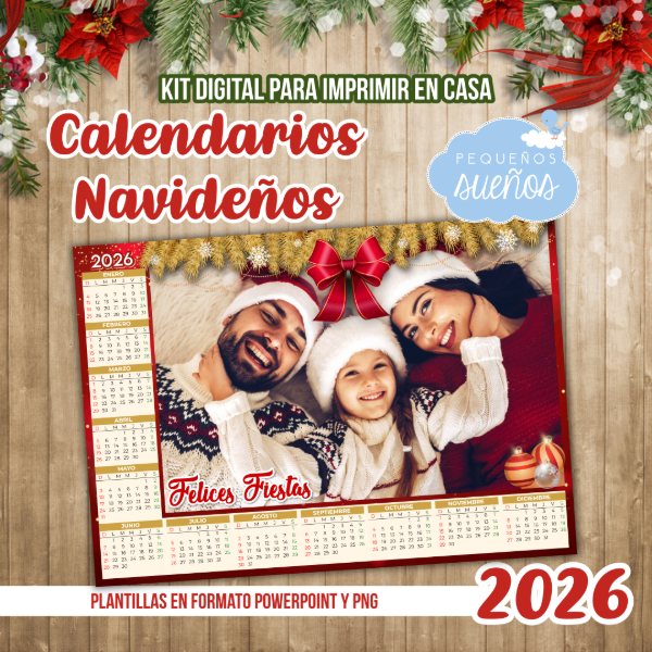 Producto - Calendarios Navideños de Pared 2026