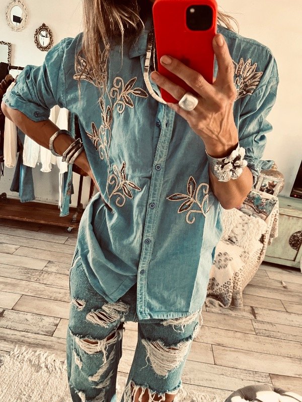 Producto - Camisa Teresa celeste - 6