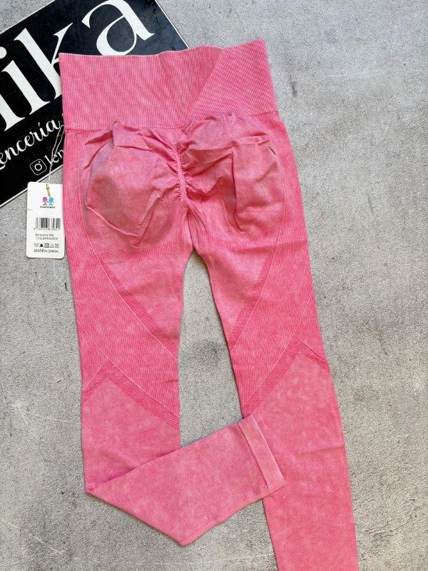 Calza seamless push up ROSA tiro alto levanta gluteos — imagen 2