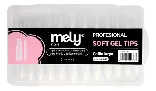 Producto - TIPS SOFT GEL COFFIN LARGO 240PCS