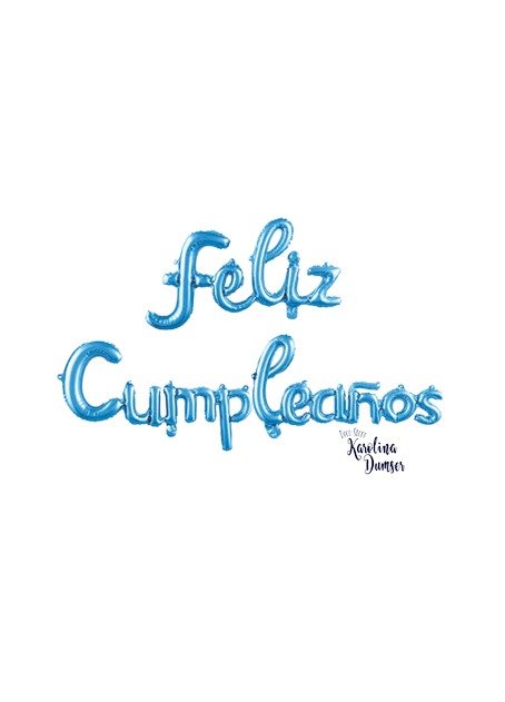 Producto - Globo Feliz Cumpleaños Azul. Palabra