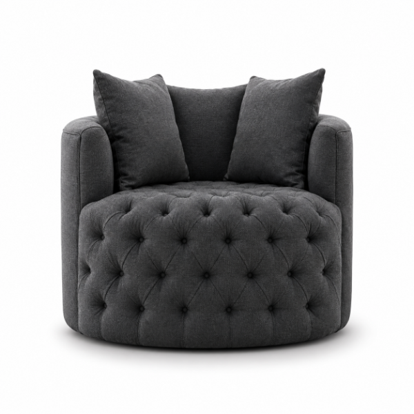 Producto - Puff Capitoné MOON Circular Premium 1mt #OFERTA