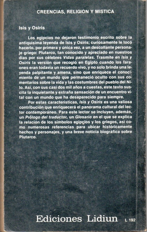 Producto - Isis y Osiris - Plutarco - 1