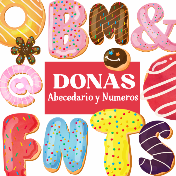 Producto - Donas - Abecedario y números - AL32