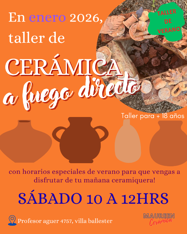 Producto - Taller de cerámica a fuego directo para adultos en verano 2026!