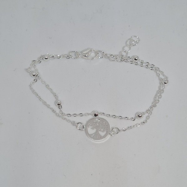 Producto - Pulsera plateada arbol 19cm