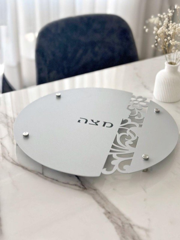 Producto - BANDEJA GRIS GLOW PARA MATZA REDONDA