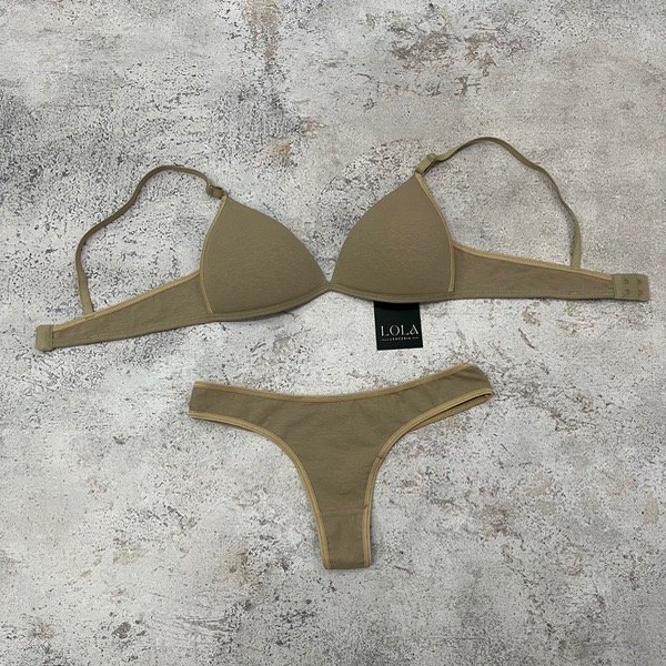 Producto - Conjunto triangulo soft algodón Beige 741