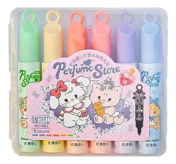 Producto - Marcadores Resaltadores Pastel Perfumados x 6 Perfum Store