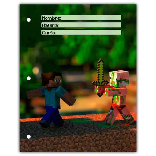 Producto - Carátula Separadores N3 Minecraft Diseño 18