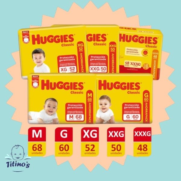 Producto - Huggies Classic AhorroPack x2 uni