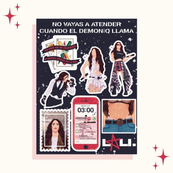 Producto - Set Troquelado 'No vayas a atender cuando el demonio llama'