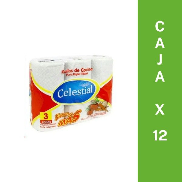 Producto - Pack rollo de cocina x 12 - Celestial