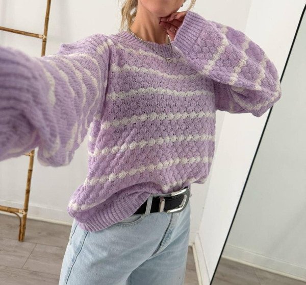 Producto - Sweater burbuja lila