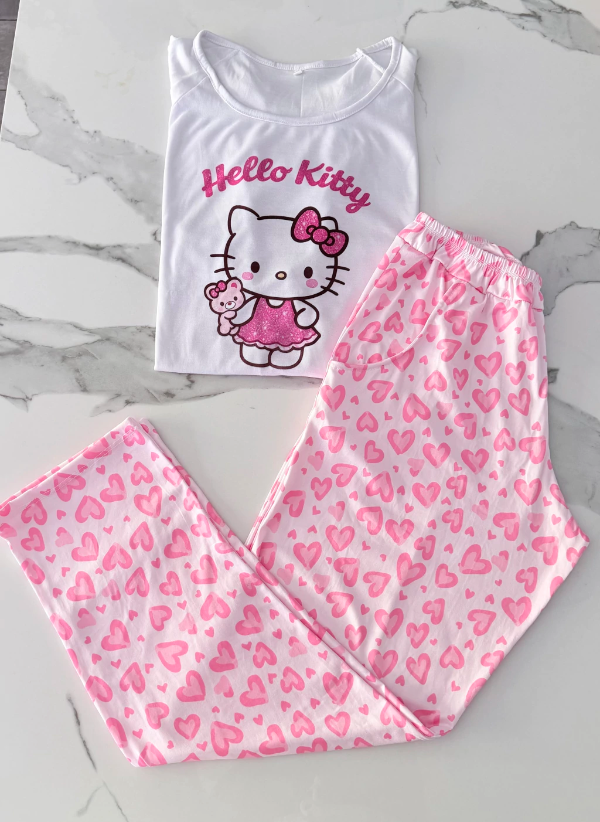 Producto - Pijama Kitty corazón rosa