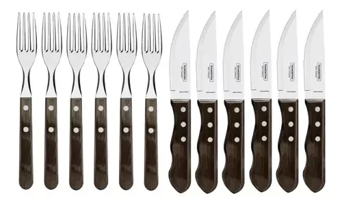 Producto - POLYWOOD JGO 12PZ CUCHILLO JUMBO Y TENEDOR TRAMONTINA