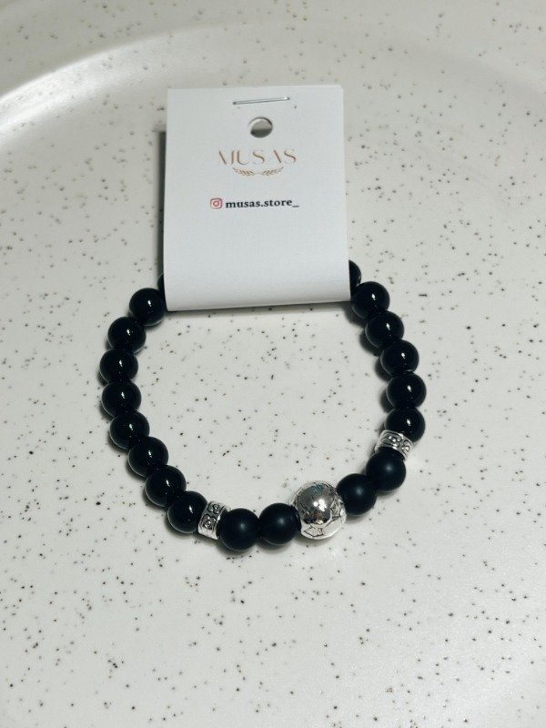 Producto - Pulsera pelota de futbol negro