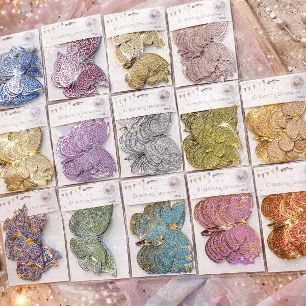 Producto - Mariposas Decorativas Doble Capa x12un. EB